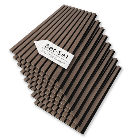 Akustikpaneel Suono Eiche Dunkelbraun 8er Set