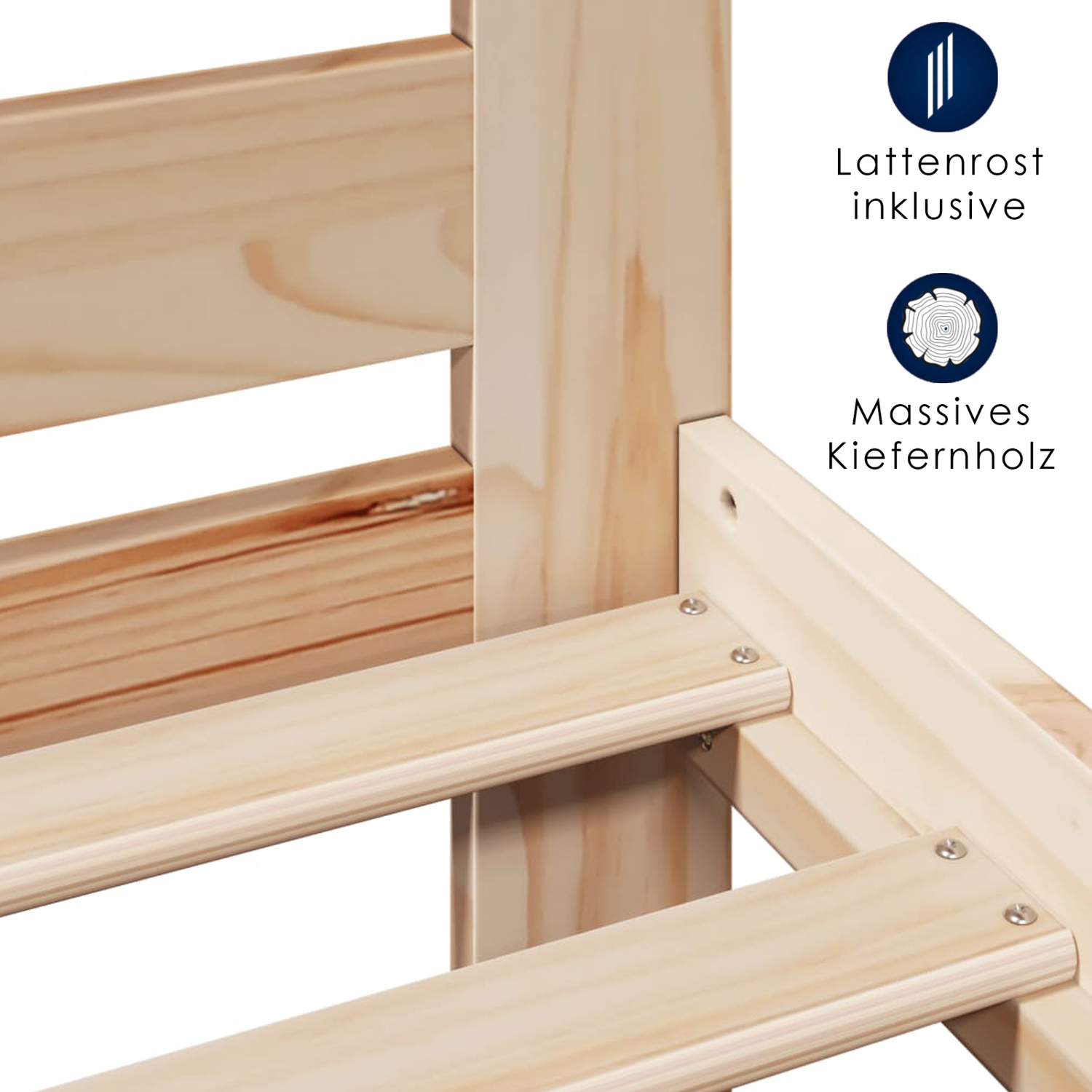Bettgestell Letta mit Lattenrost 140x200cm – Bild 3