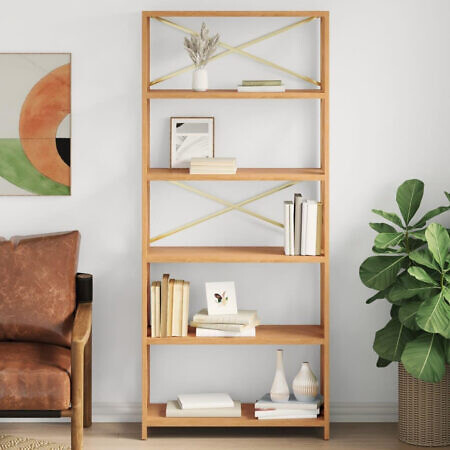 Bücherregal Libro 6 Ebenen Eiche Massivholz 181x80x30cm