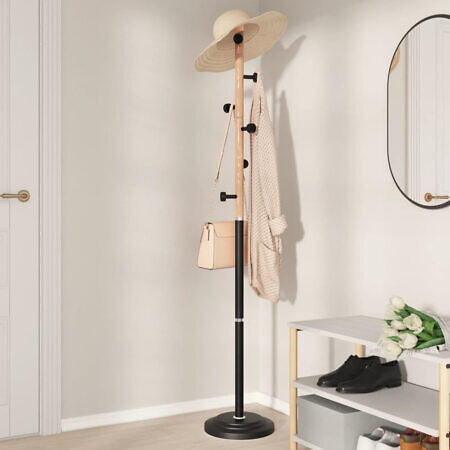 Garderobenständer Gancio 6 Haken Schwarz 177cm